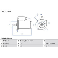 Bosch Μίζα - 0 986 016 750