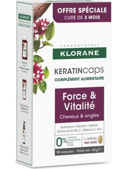 Klorane Quinine KeratinCaps Promo Συμπλήρωμα Διατροφής κατά της Τριχόπτωσης 3x30 Κάψουλες