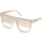 Guess By Marciano GM0795 25F Γυναικεία Γυαλιά Ηλίου Οβάλ Κοκάλινα Λευκά με Διαφανές Polarized Φακό