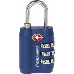 Λουκέτο βαλίτσας TSA με συνδυασμό DIPLOMAT ACLOCK3 Μπλε