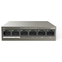 Tenda TEF1106P-4-63W Unmanaged L2 Switch με 6 Θύρες Ethernet 100Mbps
