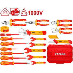 TOTAL Κασετίνα Εργαλείων Χειρός 1000V VDE 19 τεμαχίων THKITH1901