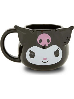 D&H 3D Mug Kuromi Πήλινη Τρισδιάστατη Κούπα Φιγούρα 350ml Μαύρη