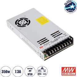 GLOBOSTAR(R) MEANWELL-LRS350-48 61532 Τροφοδοτικό/Μετασχηματιστής Class II PELV 350W 7.3A DC 48V IP20 - AC 220-240V σε DC 48V / Ρυθμιζόμενo από DC 43.2V έως DC 52.8V - Μ21.5 x Π11.5 x Υ3cm