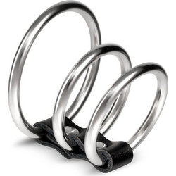 Crushious Saruman Metal Cock Ring Σετ Δαχτυλίδια Πέους & Όρχεων Μεταλλικό Ασημί