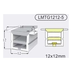 SE-SWL-17 SILICON 1,2*1,2CM WITH LACE 17MM FOR LED STRIP PRICE PER METER