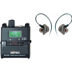 MIPRO MI58R Δέκτης In-Ear Monitoring 5.8 GHz Digital Stereo + E-8S Standard In ear Aκουστικά