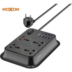 Moxom Πολύπριζο 4 Θέσεων με 8 USB - Μαύρο