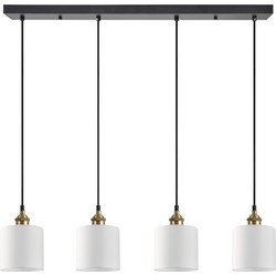 Home Lighting Κρεμαστό Φωτιστικό Οροφής Ράγα Πολύφωτο E27 Χρυσό SE21-BR-10-4BL-SH1 77-8731