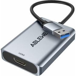 ABLEWE USB to HDMI Adapter, for PC Laptop Monitor Projector Desktop TV, Support Mac OS, Windows 10/8.1/8/7