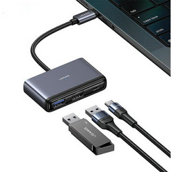 Usams US-SJ628 USB Hub 3.0 USB-C με 5 Θύρες USB-A / USB-C / Card Reader