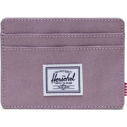 Herschel unisex θήκη για κάρτες μονόχρωμη με contrast logo patch Charlie - 66UACL01341 Λιλά