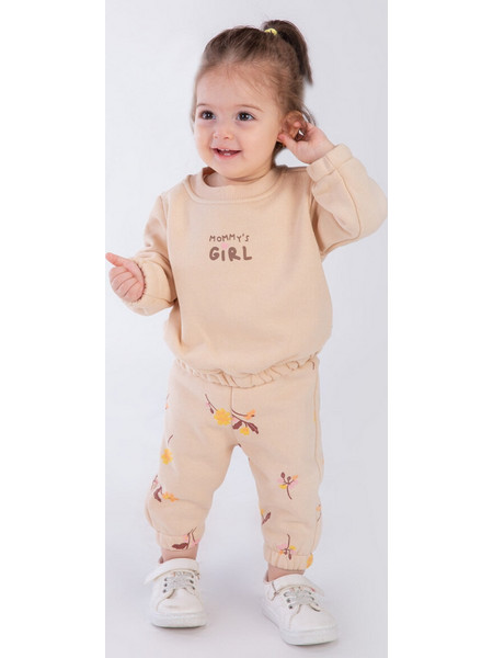 Βρεφικό Σετάκι Φόρμες - Mommy's Girl Beige