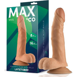 LateToBed Max & Co Saul Ρεαλιστικό Dildo με Βεντούζα & Όρχεις 21cm Flesh