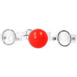 Kink PVC Ball Gag Adjustable Red