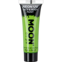 MOON ΧΡΩΜΑ FACE & BODY PAINTING ΣΩΛΗΝΑΡΙΟ NEON UV INTENSE GREEN 12ml M5045