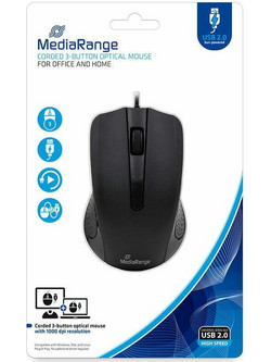 MediaRange MROS210 Ενσύρματο Ποντίκι Black