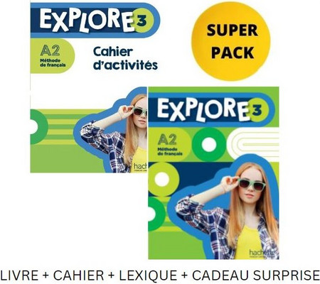 EXPLORE 3 SUPER PACK (LIVRE + CAHIER + LEXIQUE + CADEAU SURPRISE)