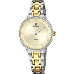 Festina Γυναικείο Ρολόι με Ασημί Χρυσό Μεταλλικό Μπρασελέ F20625/2