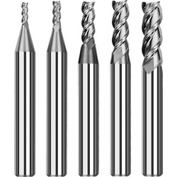 TwoTrees HRC55 3 Flute Tungsten Carbide End Mills for CNC - 5pcs