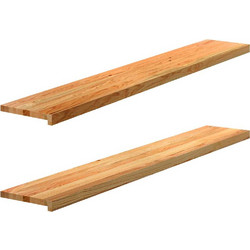 Περβάζια παραθύρων 2 τεμ. Αν. Καφέ 160x30x2εκ. Μασίφ Ξύλο Δρυός 4009156