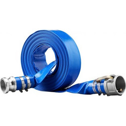 VEVOR Σωλήνας Αντίστροφης Ροής 2"x50' Βαρέως Τύπου PVC με Αλουμινένια Εξαρτήματα, Μπλε FCXRG250FTPVCM9TXV0