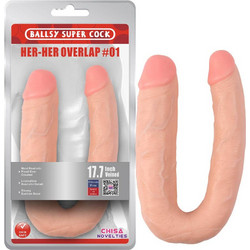 Chisa Novelties Her-Her Overlap #03 Διπλό Dildo 40cm Flesh