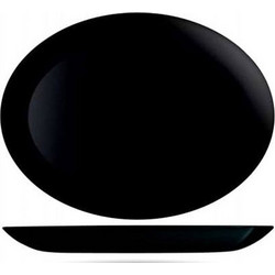 Luminarc Πιατέλα Γυάλινη Diwali Οβαλ Black 33cm