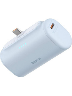 Baseus Compact Series Power Bank 5000mAh 20W με Θύρα USB-C Quick Charge 3.0 & Power Delivery Blue