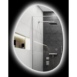 HOMCOM Καθρέπτης Μπάνιου Led Αφής Μεταλλικός 834-783V01SR