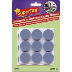 Supertite 8122 Στρογγυλές Τάπες Επίπλων Γκρι 25mm 18TMX