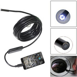 Ενδοσκοπική Αδιάβροχη Κάμερα USB Μικροσκόπιο 5m με Φωτισμό 6x LED 63074 OEM
