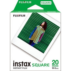 Fujifilm Color Instax Square White Frame Instant (20 Exposures)
