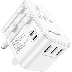 Travel Adapter Lamtech With 3xUSB & 2xType-C Outputs 35W (LAM113850)