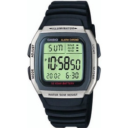 Casio Youth Ψηφιακό Ανδρικό Ρολόι Χρονογράφος με Μαύρο Καουτσούκ Λουράκι W-96H-1AV
