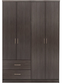 HomeMarkt Τετράφυλλη Ντουλάπα Ρούχων Zebrano 120x42.5x180.5cm HM339.01