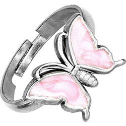 Ghetto Butterfly Shaped Adjustable Ring Pink
