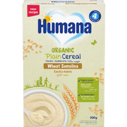 Humana Βιολογική Βρεφική Κρέμα με Σιμιγδάλι Χωρίς Γάλα 4m+ Χωρίς Λακτόζη & Ζάχαρη 200gr