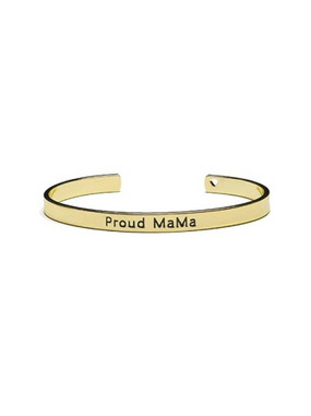 Proud MaMa Γυναικείο Βραχιόλι Βέργα Μαμά Χρυσό PM-440