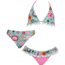 Tortue Παιδικό Μαγιό Bikini Set για Κορίτσι Ροζ Γαλάζιο S1-045-123