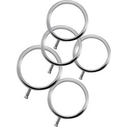 ElectraStim Cock Rings Σετ Δαχτυλίδια Πέους Μεταλλικό Ασημί 5τμχ