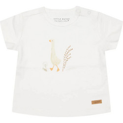 Μπλουζάκι κοντομάνικο Little Dutch Little Goose Walking White
