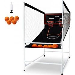 Παιχνίδι Μπάσκετ Εσωτερικού Χώρου VEVOR Double Shot Arcade Game Σιδερένιο Κλουβί 2 Παίκτες 5 Μπάλες