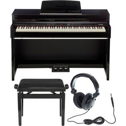 Thomann DP-51 BP Set Ηλεκτρικό Πιάνο Όρθιο με 88 Βαρυκεντρισμένα Πλήκτρα Black