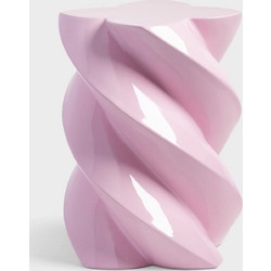 Βοηθητικό pillar τραπεζάκι &Klevering Marshmallow Candy Pink Glass fiber h: 39.5 cm x O 29 cm