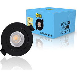 123led μαύρο χωνευτό φωτιστικό Dimmable, O 68mm (5,5W) | 2000-2700K
