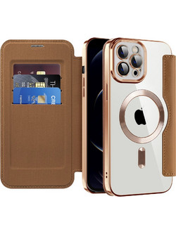 Techsuit - Smartmag Book Case - Iphone 12 Pro - Brown