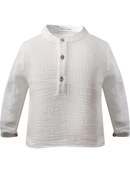 Πουκάμισο μπεμπέ λινό αγόρι two in a castle-T6425-OFF WHITE