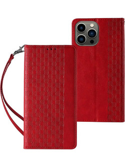 Hurtel Magnet Strap Case Θήκη Wallet Red (iPhone 14 Plus)