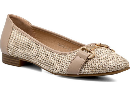 Exe Shoes Γυναικείες Γόβες -Μπαλαρίνες 39W-678 Nude Μπέζ Ψάθα U139W67815G0